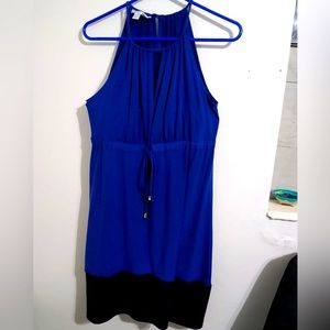 London Times Halter Blue Size 8 Dress